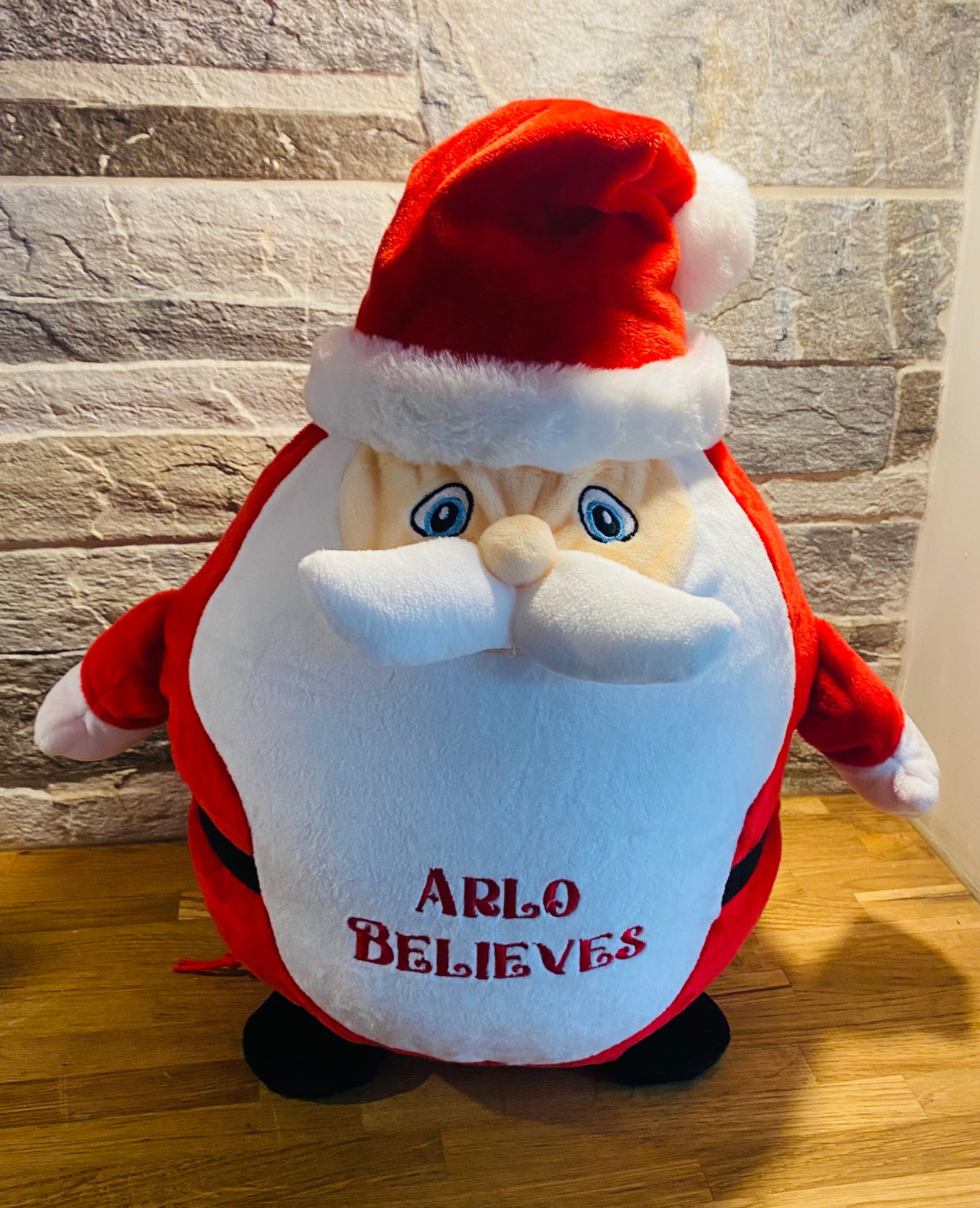 Personalised Embroidered Santa Teddy