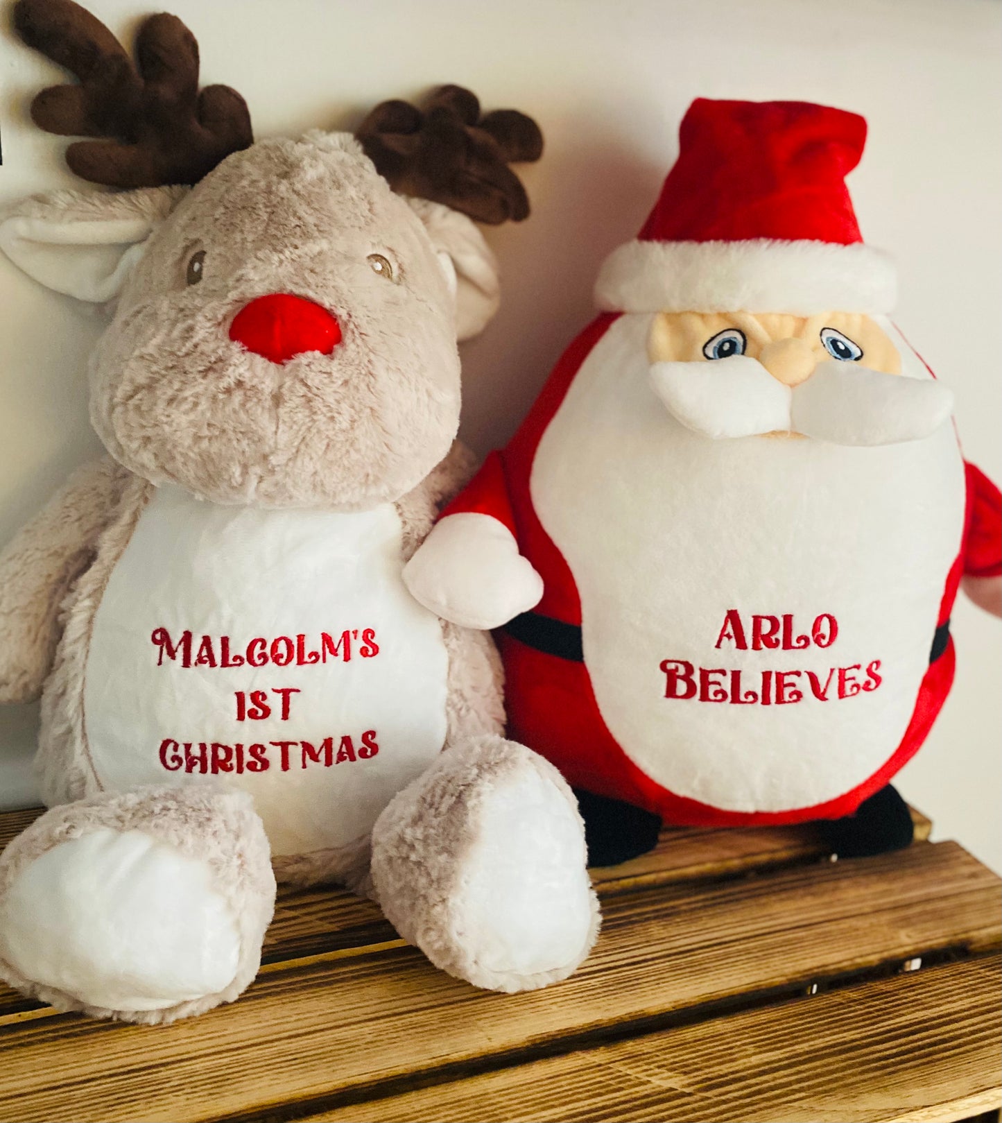 Personalised Embroidered Reindeer Teddy