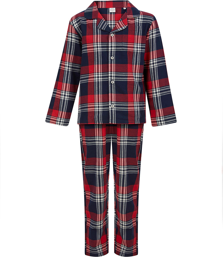 Tartan Personalised Kids Pyjamas