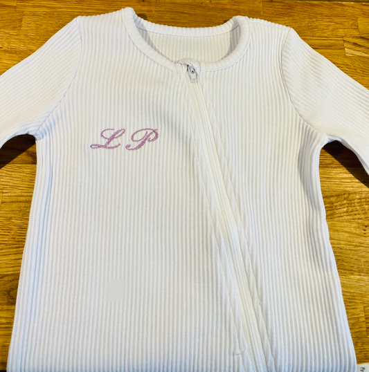 Personalised Ribbed Babygrow Romper